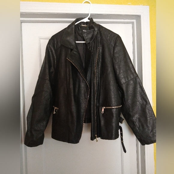 Ana black leather jacket - Picture 1 of 4